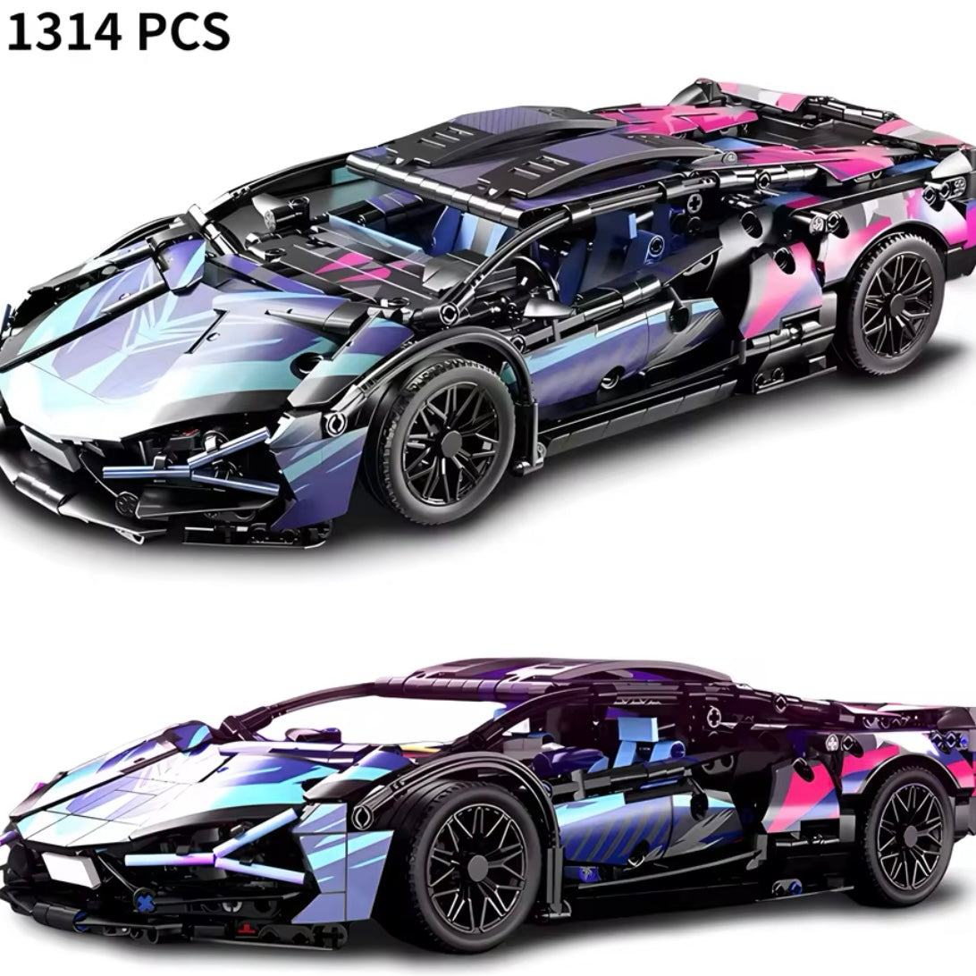 Lamborghini Cyberpunk | 1314 Piezas 1:14